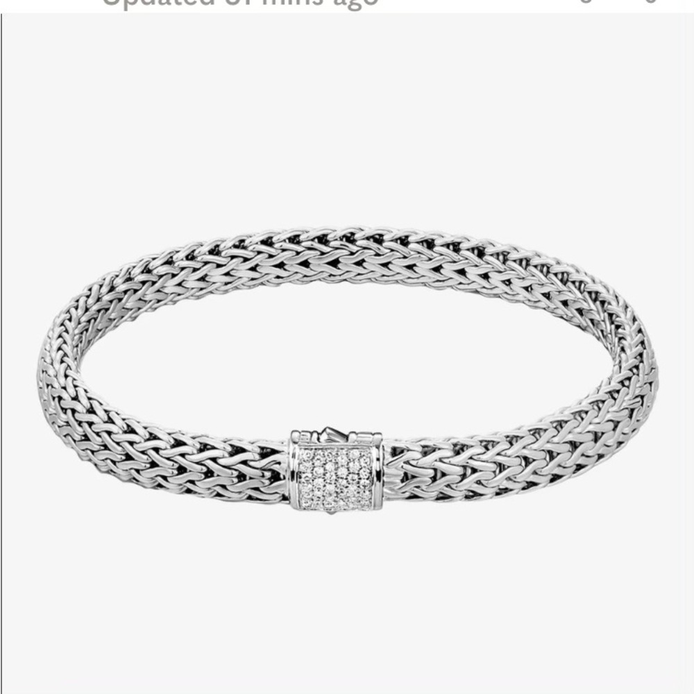 John Hardy classic chain bracelet with diamonds